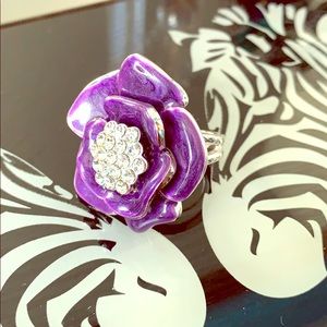 Purple vintage flower ring ✨🌸